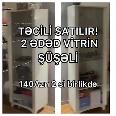 Şüşəli vitrindən ibarət dəst Məhsul təsviri: - 2 ədəd şüşə qapılı