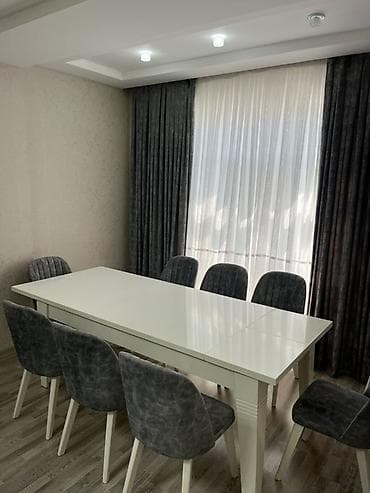 Qonaq otağı üçün, Açılan, Dördbucaq masa, 8 stul