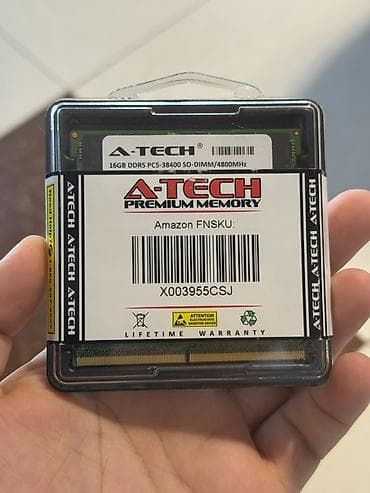 Noutbuk komponentləri: A-TECH Premium Memory DDR5 SO-DIMM yaddaş dəsti - Tutum: 32GB KIT — 2