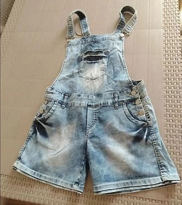 Brend: La Carte Jeans Məhsul: Cins kombinezon-şort - Açıq mavi — 1