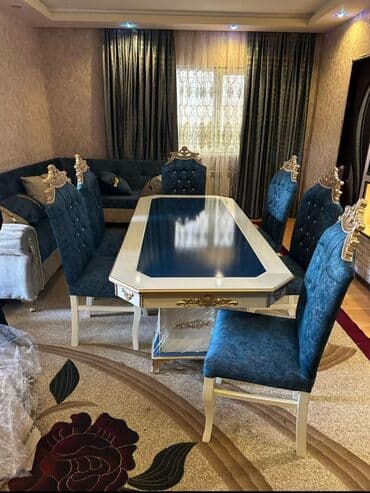 işlənmiş stol stul dəsti sumqayit: Qonaq otağı üçün, Yeni, Açılmayan, Dördbucaq masa, 6 stul — 1