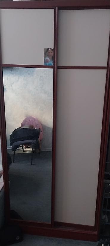 palma agaci sekilleri: İşlənmiş, 1 qapı, Güzgülü, Boz, Taxta, Açılan, Düz dolab — 2