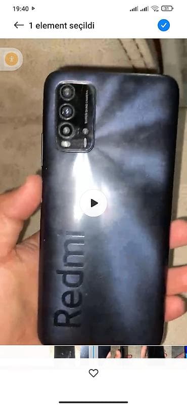 lil solid dual: Redmi 128 GB, rəng - Qara, Barmaq izi — 6