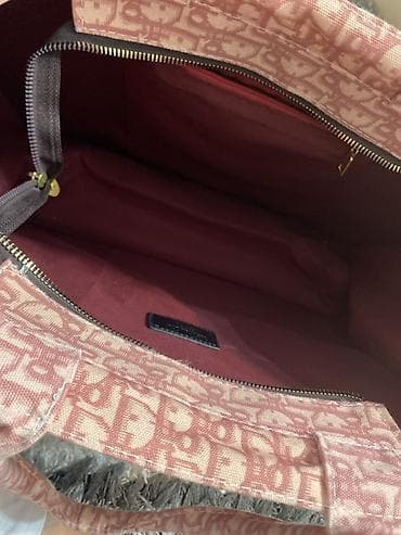 Toy paltarları və aksesuarları: Christian Dior Book Tote tipli çanta – çəhrayı/bej monoqram naxışlı — 2