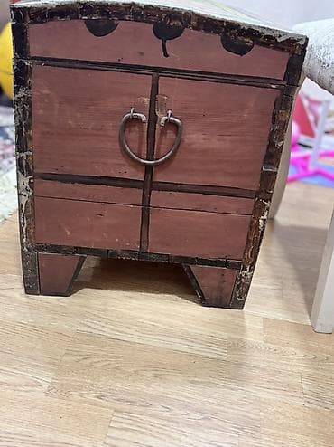 ucuz tablo: Əl işli taxta sandıq - Material: tam ağac, lövhələrdən yığma korpus - — 2