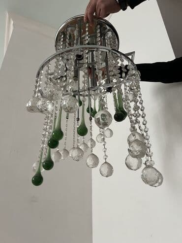 Pərdə və jalüzlər: Çılçıraq, 5 lampa, Şüşə — 3