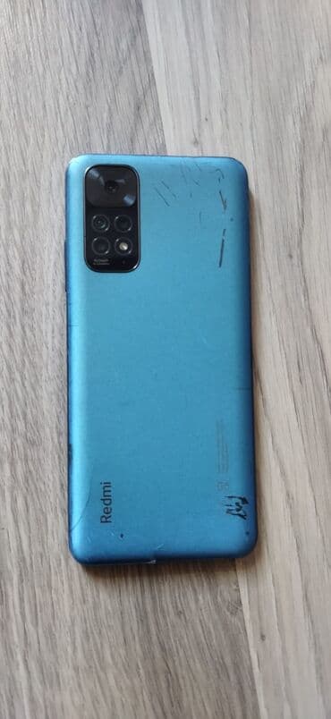 paltar yuyanlarin qiymeti: Redmi Note 11, 64 GB, rəng - Göy, Barmaq izi, İki sim kartlı, Face ID — 2
