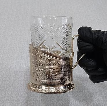 stekan sekilleri: Stəkanlar, rəng - Qızılı, 6 ədədli dəst, SSRİ — 5