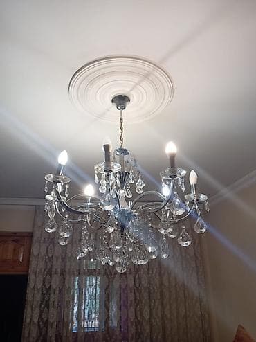 Çılçıraq, 6 lampa, Xrustal — 1