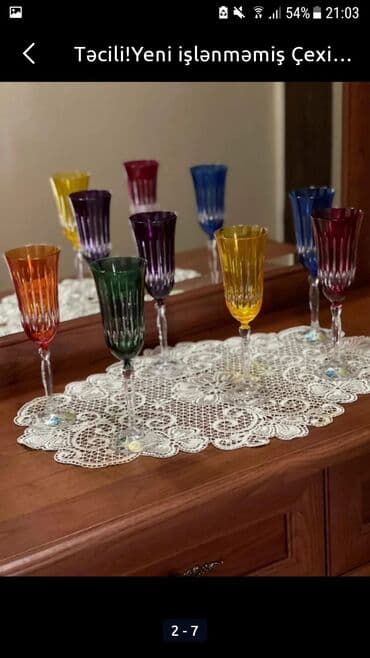 Ev üçün dekor: Qədəhlər, 6 ədədli dəst — 4