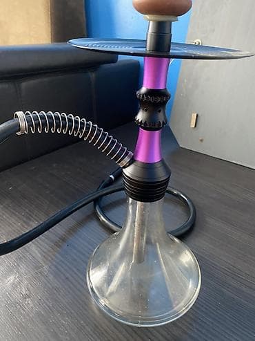 ev xalatları: Nargilə dəsti - Material: Şüşə kolba, alüminium gövdə, silikon şlanq — 1