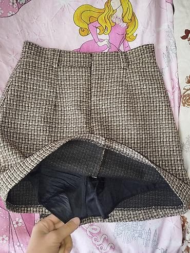 Личные вещи: Qadın ətəyi – (houndstooth) naxışlı - Stil: Düz kəsim, dizdən yuxarı — 3