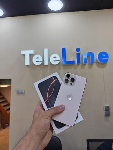 apple 5 s: IPhone 16 Pro Max, 256 GB, Desert Titanium, Zəmanət, Simsiz şarj, Face ID — 1