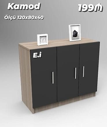 Дом и сад: Kamod – müasir dizaynlı üç qapılı dolab - Ölçü: 120×80×40 sm - Rəng — 1