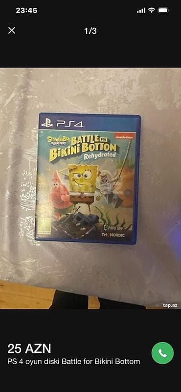 iphone 11 pro adapter: PS4 oyun diski: SpongeBob SquarePants: Battle for Bikini Bottom – — 1