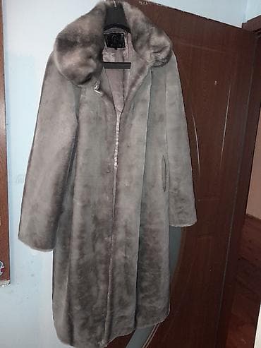 Шубы: Шуба, 2XL, 4XL, цвет - Серый — 2