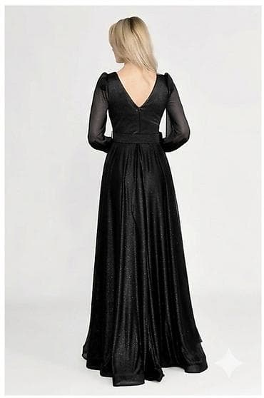 50 razmer don: Satılır! ✨ Zərif və parıltılı qara axşam donu (ziyafət geyimi). Don — 5