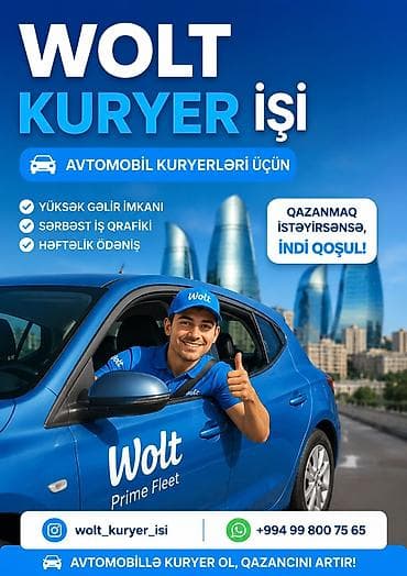 Sürücü-kuryer tələb olunur, Şəxsi nəqliyyat vasitəsi ilə, Həftəlik ödəniş, Təcrübəsiz lalafo.az -da Sürücü-kuryer tələb olunur, Şəxsi nəqliyyat vasitəsi ilə, Həftəlik ödəniş, Təcrübəsiz
