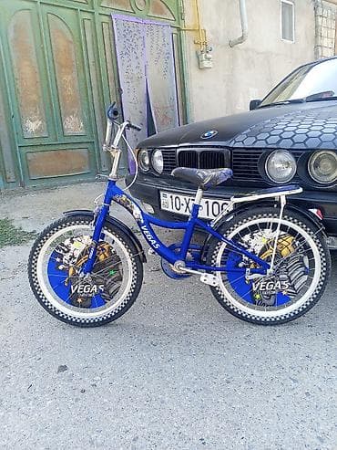 Uşaq velosipedi – VEGAS New Bike - Rəng: mavi, dekorativ “VEGAS”