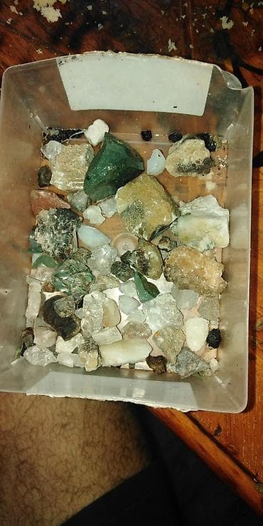 daslar: Qaya və mineral qarışığı – kolleksiya üçün xırda daşlar dəsti - — 1