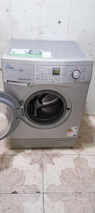 Бытовая техника: Стиральная машина Daewoo, 7 кг, Б/у, Автомат, Есть сушка, Платная доставка — 2