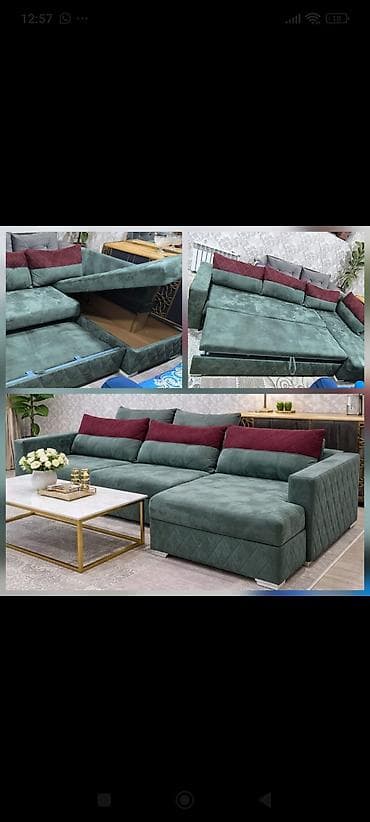 Künc divan 390₼ Açılan bazalıdı ləkə saxlamayan parçadır təcili