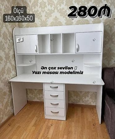 məktəb stolu: *İkinəfərlik yazı masası / iş masası _ 280AZN💥* ✔️Rəng seçimi var — 1