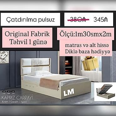 Tək neferlik çarpayılar Fabrik Istehsali 345₼ Sex malı deyil❌ Ölçü 