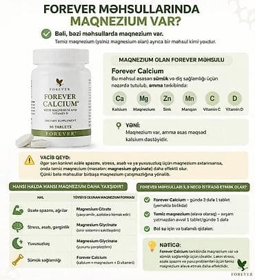 Forever Calcium – maqnezium və D vitamini ilə zəngin kalsium kompleksi lalafo.az -da Forever Calcium – maqnezium və D vitamini ilə zəngin kalsium kompleksi
