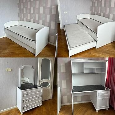 ucuz mebeler: Oğlan və qız üçün, İşlənmiş, Təknəfərlik çarpayı, Yazı masası, Termo — 1