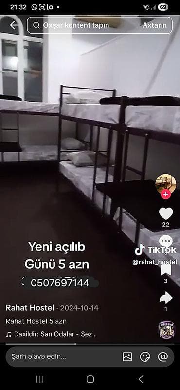 yahya huseynov kucesi: Rahat Hostel – Bakı Ünvan: Cəmşid Naxçıvanski 61 Xidmət — 7