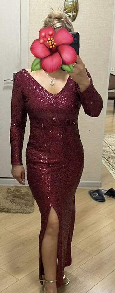 Kişi ayaqqabıları: Qırmızı-bordo rəngli payetli ziyafət geyimi 120 azne alinib 60 — 1