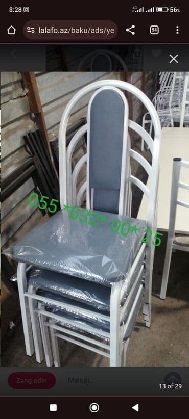 metbex ucun stol stullar: Metal, Azərbaycan, Parça, Pulsuz quraşdırılma, Zəmanətli, Kredit yoxdur — 15