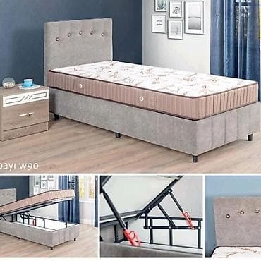 dəmir carpayi: Yeni, Təknəfərlik çarpayı, Bazalı, Matrassız — 2