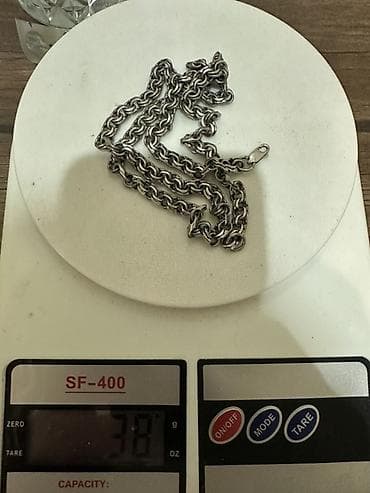 Gümüş rəngli metal zəncir - Material: paslanmayan metal ərintisi