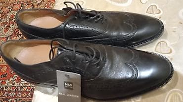 M&S Collection kişi ayaqqabısı – real dəri - Model: klassik broq — 3