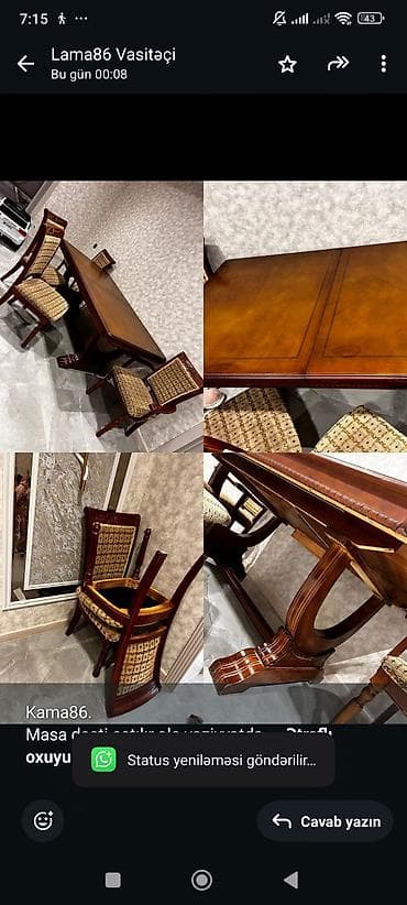 Kama86. Masa desti satılır əla vəziyyətdə. Masa açılandı və 8