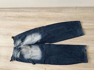 Corab və alt paltarı: Geniş kəsimli kişi/cins şalvarı Berska - Material: qalın denim — 1