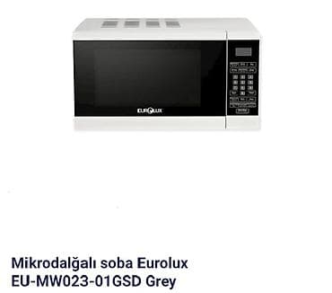 Mikrodalğalı soba Eurolux, Ayrıca dayanan, Mikrodalğalar ilə, rəng - Boz lalafo.az -da Mikrodalğalı soba Eurolux, Ayrıca dayanan, Mikrodalğalar ilə, rəng - Boz