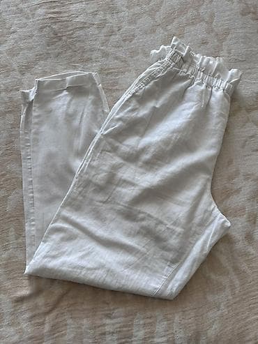 qaqa şalvarı: Şalvar, Stradivarius, S, rəng - Ağ — 1