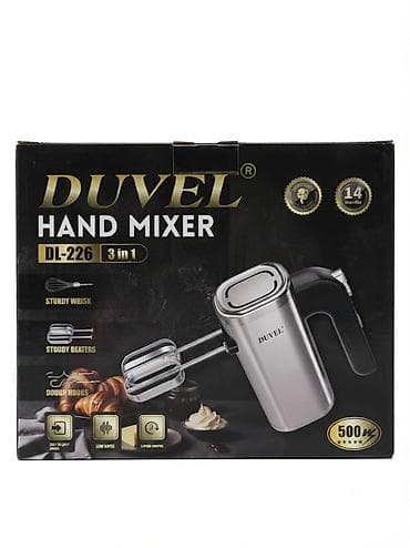 DUVEL DL-226 3‑in‑1 əl mikseri - Güc: 500 W - 3 başlıq dəsti: möhkəm