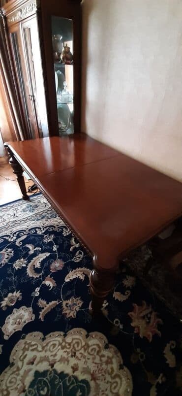 Комплекты столов и стульев: Гостиный стол, Раскладной, Дерево, Прямоугольный стол — 3