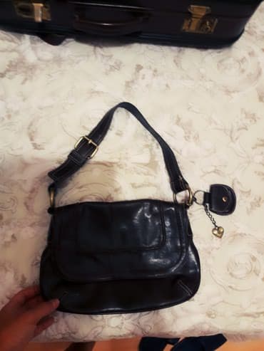 qaşlı çanta: Sumka temiz deri mango — 3