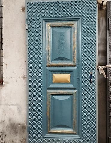 qapi zengleri: Dəmir giriş qapıları – dekorativ relyefli dizayn - Material: qalın — 6