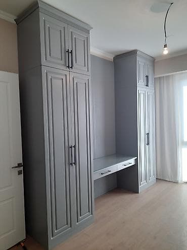 nej cen: Klassik üslubda qurulmuş modul mebel dəsti - Rəng: açıq boz (mat — 2