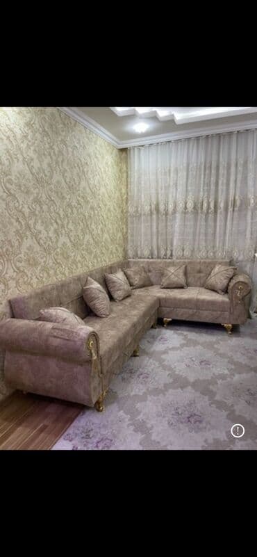 диван и два кресла: Угловой диван, Ткань — 1