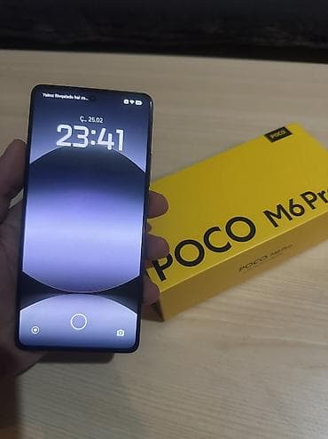 Poco M6 Pro, 256 GB, rəng - Qara, Barmaq izi, Face ID, Sənədlərlə