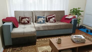 раскладной диван: Угловой диван, Новый, С подъемным механизмом, Ткань — 1