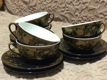 gence qab qacaq: Çay dəsti, rəng - Qara, 6 nəfərlik, Türkiyə — 7