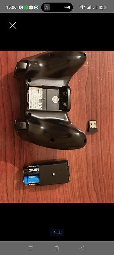 xbox 360 pult: Simsiz oyun joystick-i + USB nano qəbuledici - 2.4 GHz simsiz — 4